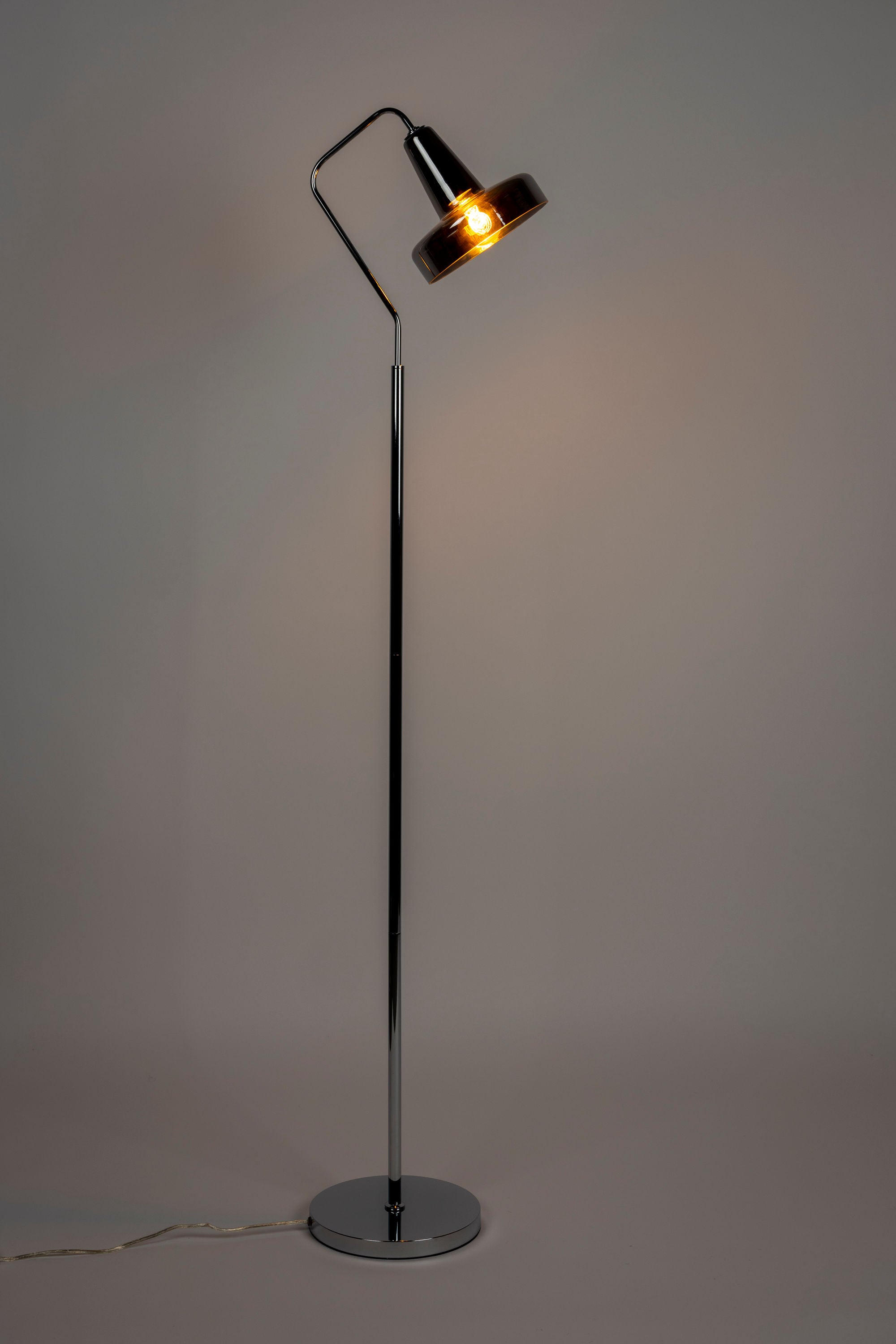 Anshin Smoke Glass Floor Lamp